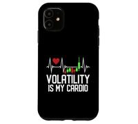 La volatilità è il mio cardio - Grafico a candelabro Battito cardiaco Custodia per iPhone 11