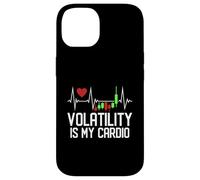 La volatilità è il mio cardio - Grafico a candelabro Battito cardiaco Custodia per iPhone 14