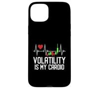 La volatilità è il mio cardio - Grafico a candelabro Battito cardiaco Custodia per iPhone 15 Plus