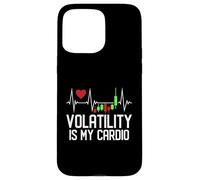 La volatilità è il mio cardio - Grafico a candelabro Battito cardiaco Custodia per iPhone 15 Pro Max