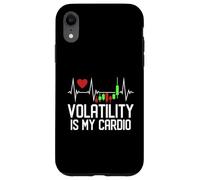 La volatilità è il mio cardio - Grafico a candelabro Battito cardiaco Custodia per iPhone XR