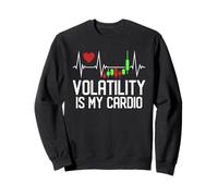 La volatilità è il mio cardio - Grafico a candelabro Battito cardiaco Felpa