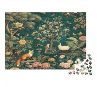 La volpe nel giardino Puzzles 1000 Pezzi In cartone Riciclato, Un Tangram Per Mindfulness, Ideale Per Decorazione Casa Design, Idea Regalo Originale 38x26cm/1000pcs