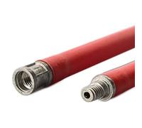 La zappa Asta in pvc flessibile per scovolo spazza camino, kit pulizia per stufa a legna (Asta da 1 m)