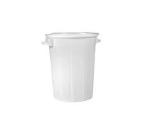 La zappa Bidone in PVC sovrapponibile senza coperchio per immondizia (100 lt - Ø 53 x h 66 cm, Bianco)