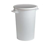 La zappa Bidone in PVC sovrapponibile senza coperchio per immondizia (75 lt - Ø 44 x h 63 cm, Bianco)