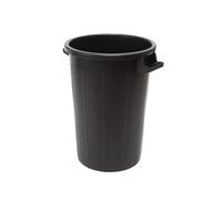 La zappa Bidone in PVC sovrapponibile senza coperchio per immondizia (75 lt - Ø 44 x h 63 cm, Nero)
