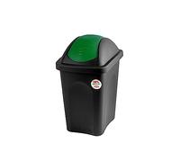La zappa Bidone Multipat per immondizia con coperchio basculante (60 lt - 39 x 39 x h 68 cm, Verde)