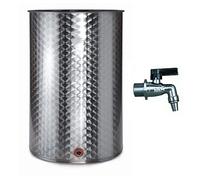 La Zappa Botte in acciaio inox 18/10 per olio e vino "Made in Italy" (300, Bidone, Tappo, Rubinetto, 1, Acciaio inox 18/10)