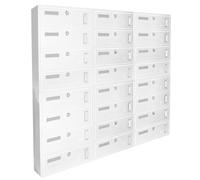 La zappa Cassetta postale condominiale da muro buca lettere componibile "Made in Italy" (Bianco, 24 Posti)