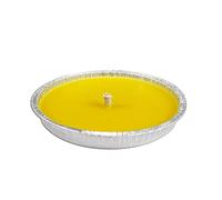 La zappa Ceri alla citronella con vaso in stagnola di alluminio segna passi per matrimoni ed eventi Ø 11-14-17 (14 cm)