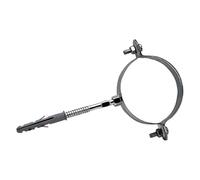 La zappa Collare per pluviale completo di vite e tassello (Zincato ø 100)