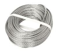 La zappa Fune in Acciaio Zincato Resistente e Versatile (5 mm x 25 mt - 72 fili)
