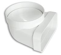 La zappa Giunto orizzontale a 90 ° per tubo aerazione canalizzata in ABS (Ø 125 x 150×70 mm)