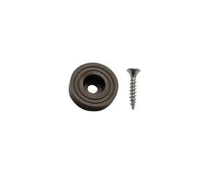 La zappa Gommini sotto sedia piatti con vite ø 23 mm antigraffio per pavimento (Marrone, Confezione da 8 pezzi)