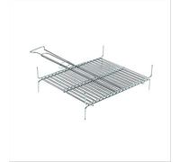 La zappa Graticola per Barbecue, griglia in Acciaio a Barre con Piedini Alta qualità Made in Italy (45 x 50 cm)