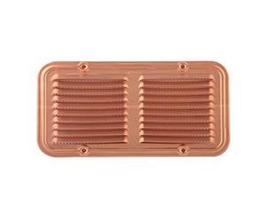 La zappa Griglia d'aerazione rettangolare in Rame sovrapponibile con rete (14 x 25 cm)