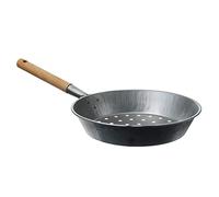 La zappa Padella cuoci castagne in acciaio con manico in legno per cottura a gas o sulla brace (Ø 30 cm)