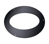La zappa Rosone ellittico in acciaio nero, Anello di chiusura per canna fumaria stufa a pellet e legna (Ø130 mm)
