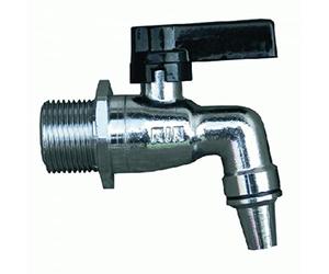 La zappa Rubinetto a sfera in ottone cromato per bidoni e cisterne in acciaio olio e vino (1/2")