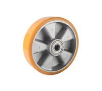La zappa Ruota per transpallet di ricambio con rivestimento in poliuretano avolan e supporto in alluminio 200 x 50 mm (20)