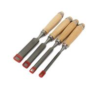 La zappa Scalpelli per legno con manico in legno e diverse misure in serie da 4 pezzi