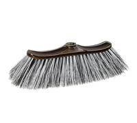 La zappa Scopa "Pavoncella" con setole piumate in PVC, Con assicella semi espanso verniciata