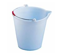 La zappa Secchio comune per uso casalingo in plastica con impugnatura ergonomica (Secchio con beccuccio, 12 litri)