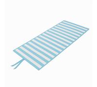 La zappa Stuoia da spiaggia e campeggio in paglia richiudibile con laccetto 150 x 210 cm (Celeste e bianco)