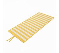 La zappa Stuoia da spiaggia e campeggio in paglia richiudibile con laccetto 150 x 210 cm (Giallo e bianco)