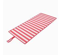 La zappa Stuoia da spiaggia e campeggio in paglia richiudibile con laccetto 150 x 210 cm (Rosso e bianco)