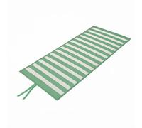 La zappa Stuoia da spiaggia e campeggio in paglia richiudibile con laccetto 150 x 210 cm (Verde e bianco)