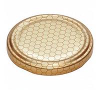 La zappa Tappi per barattoli in Vetro Alveare Capsule per boccaci Miele e Conserve (5, Ø 53 mm)