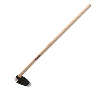 La zappa Zappa triangolare strumento agricolo per lavorare il terreno in acciaio forgiato con manico in legno (140 cm 1000 gr)