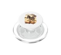 La zebra nella savana Libertà nella natura PopSockets PopGrip per MagSafe
