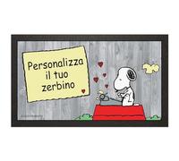 La Zerbineria Peanuts - Zerbino Personalizzato Format Mod. Snoopy Typewriter cm. 40x68 cod. 22355