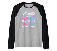 La Zia è Il Mio Nome Keeping The Gender Is My Game Reveal Maglia con Maniche Raglan