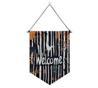 La zucca gialla cattiva su Halloween decorazioni di Halloween banner appeso con asta telescopica banner bandiere appeso decorazione della parete per Festival & giorno speciale suministros para fiesta