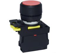 LA115-A1 Pulsante interruttore 1NO 1NC autoresettante, testa in plastica rosso/verde, 50-440V IP40, per controllo industriale e dispositivi elettrici, 67 x 51 x 30 mm (LA115-A1-01/R)