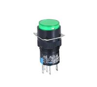 LA16 interruttore a pulsante 16MM tondo con luce avviamento autoripristinante/autobloccante alimentazione 220V 24V 1NC/1NO(Self-reset 220V-01)