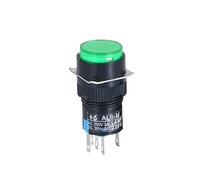 LA16 interruttore a pulsante 16MM tondo con luce avviamento autoripristinante/autobloccante alimentazione 220V 24V 1NC/1NO(Self-reset 24V-01)