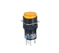 LA16 interruttore a pulsante 16MM tondo con luce avviamento autoripristinante/autobloccante alimentazione 220V 24V 1NC/1NO(Self-reset 220V-02)
