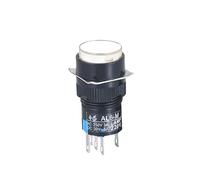 LA16 interruttore a pulsante 16MM tondo con luce avviamento autoripristinante/autobloccante alimentazione 220V 24V 1NC/1NO(Self-locking 220V-03)