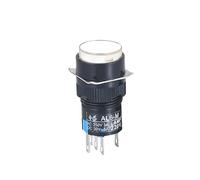 LA16 interruttore a pulsante 16MM tondo con luce avviamento autoripristinante/autobloccante alimentazione 220V 24V 1NC/1NO(Self-locking 24V-04)