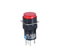 LA16 interruttore a pulsante 16MM tondo con luce avviamento autoripristinante/autobloccante alimentazione 220V 24V 1NC/1NO(Self-reset 220V)