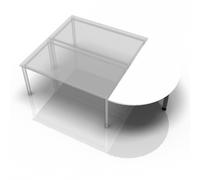 LA160 G - tavola di estensione 160x80 bianco
