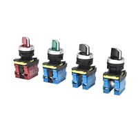 LA36M Con LED Disconnect Manopola Interruttore Pulsante Start Stop Accessori Pulsante Rotary Switch 2 Posizioni-Lungo 12V 24V 220V 1NO1NC 1 Pz(NO LED-Latching,380V)