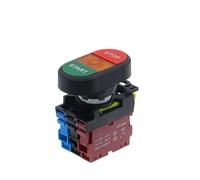 LA36M Doppia spinta 22mm Pulsante Interruttore di reset a due posizioni 12V24V220V AC ON/OFF START/STOP 1 NO 1NC 1 Pz(Start-STOP,2NO2NC,110V)
