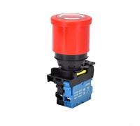 LA36M Interruttore a pulsante E-Stop 22 mm arresto industriale con LED rosso design modulare testa a fungo autobloccante 12 V-24 V AC DC plastica ritardante di fiamma per pannelli di controllo