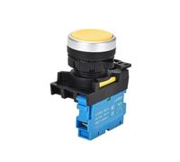 LA36M interruttore a pulsante momentaneo auto-reset interruttore a pollice autobloccante 22mm invece di XB2 LA38 pulsante piatto rosso verde 2 pezzi (nero, SELF-LOCKING_1NO)